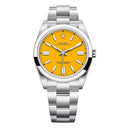 Rolex Oyster Perpetual 41mm 124300-0004 Stainless Steel Watch Yellow Index Dial 2021