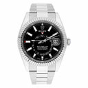 Rolex Sky-Dweller 326934 42mm 18k White Gold Bezel Steel Watch Oyster Black 2022