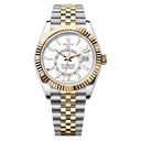 Rolex Sky-Dweller 336933-0006 Fluted Ring Command Bezel White Index Dial Jubilee Bracelet 2024