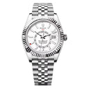 Rolex Sky-Dweller 42mm 336934-0004 Jubilee Stainless Steel with White  Dial Watch 2023