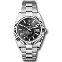 Rolex Sky-Dweller 336934-0007 Fluted Bezel Black Index Dial Oyster Bracelet 2024