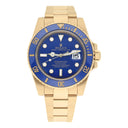Rolex Submariner Ceramic Blue 116618LB Yellow Gold 40mm Watch Complete - 2009