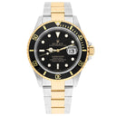 Rolex Steel & 18K Yellow Gold 40mm Submariner Black 16613N 18K Gold Buckle B/P