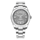 Rolex Oyster Perpetual 36mm Oyster 116000 Stainless Steel Watch Slate Grey Index Dial 2015