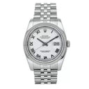 Rolex Datejust 36 16234  Jubilee Stainless Steel with White Roman Dial Watch 2000