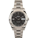 Rolex Datejust II 116334  Black Roman Dial Stainless Steel Watch