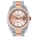 Rolex Datejust 116231-0096 Steel and Rose Gold 36mm Watch Pink Index Dial Oyster Band