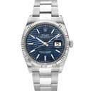 Rolex Datejust Blue Fluted Index Dial 36mm 126234 Stainless Steel Oyster Bracelet MINT 2022