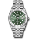 Rolex Datejust Jubilee Bracelet 36mm Stainless Steel Watch 126200-0023 Green Index Dial 2024