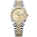Rolex Datejust Stainless Steel & Yellow Gold 126283RBR-0025 36mm Champagne Fluted Motif Dial 2024