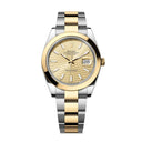 Rolex Datejust 126303-0021 41mm Stainless Steel & Yellow Gold Watch Champagne Fluted Motif Index Dial 2024