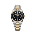 Rolex Explorer 36mm 124273 Stainless Steel / Yellow Gold Watch Black Arabic & Index Dial MINT 2023