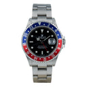 Rolex Black Dial  GMT-Master II "Pepsi" 16710 Stainless Steel Men's Watch 2006