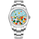 Rolex Oyster Perpetual 124300-0008 41mm Stainless Steel Watch Turquoise Celebration Dial 2024