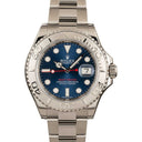 Rolex Yacht-Master 116622 Blue 40mm Platinum Bezel Steel Bracelet Watch 2013