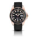 Rolex Yacht Master 40mm Rose Gold Case 116655 Black Rubber Strap Watch 2019