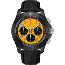 Breitling Super Avi B01 Chronogragh Night Mission 44mm SB0147101I1X2 Yellow Dial Ceramic With Black Calfskin Watch 2024