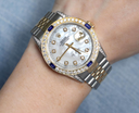 Rolex Datejust 36mm Diamond Bezel & Shoulders White Mother of Pearl Diamond Dial Two Tone Jubilee Watch