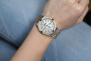 Rolex Datejust 36mm Diamond Bezel & Shoulders White Mother of Pearl Diamond Dial Two Tone Jubilee Watch