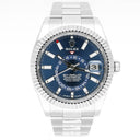 Rolex Sky-Dweller 42mm Oyster 326934 Stainless Steel & White Gold Watch Blue Dial Never Worn