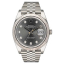 Rolex Datejust 41mm 126334 Stainless Steel Jubilee  Watch Slate Grey Diamond Dial 2018
