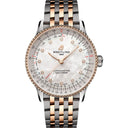 Breitling Navitimer 36mm U17327211A1U1 Stainless Steel & Rose Gold Watch MOP Diamond Dial 2024
