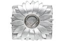 Fendi - Micro Baguette Charm in Silver Leather with Flower Appliqué (Pre-Owned)