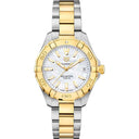Tag Heuer WBD1320.BB0320 Aquaracer Quartz Watch 32 mm Steel Case White Dial Plated Bracelet Watch 2024