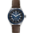 Tag WBE5116.FC8266 Heuer Autavia Automatic Men's Watch 42 mm Steel Case Blue Dial Brown Leather Strap Watch 2024