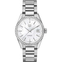 Tag Heuer WBK1316.BA0652  Lady Carrera Quartz Watch 36 mm Steel Case Diamond Bezel Watch 2024