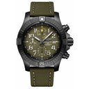 Breitling Avenger Chronogragh Night Mission V13317101L1X1 Black Titanium with Khaki Green Leather Watch 2024