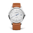 Jaeger LeCoultre Master Control 4018420 Date Master Control Stainless Steel Brown Leather Silver Dial Watch 2024