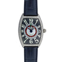 Franck Muller Casablanca Vegas 6850 VEGAS D White Gold with Black Leather Watch 2024