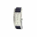 Chopard H Watch Silver Dial 137217-1001 White Gold with Baguette Bezel Black Satin Band 2024