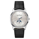 Jaeger LeCoultre Master 1368430 Ultra Thin Stainless 39mm Steel Black Alligator Leather Watch Silver Dial  2024