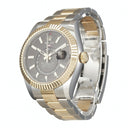 Rolex Sky-Dweller 326933 Stainless Steel Yellow Gold with Black Dial Watch