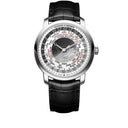 Vacheron ConstantinTraditionnelle World Time 86060/000G-8982  White Gold Case with Black Leather Strap Watch 2024