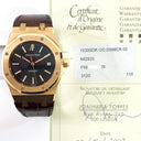 Audemars Piguet Royal Oak Black Dial 39mm 15300OR.OO.D088CR.02 Rose Gold With Brown Leather Watch
