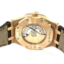 Audemars Piguet Royal Oak Silver Dial 41mm 15400OR.OO.D088CR.01 Rose Gold Brown Leather Watch 2012