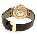 Audemars Piguet Royal Oak Silver Dial 41mm 15400OR.OO.D088CR.01 Rose Gold Brown Leather Watch 2012