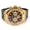 MINT Audemars Piguet Royal Oak Chronograph 26331OR.OO.D821CR.01 Brown Dial Rose Gold With Black Rubber Watch 2019