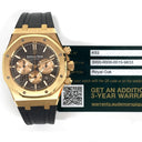 MINT Audemars Piguet Royal Oak Chronograph 26331OR.OO.D821CR.01 Brown Dial Rose Gold With Black Rubber Watch 2019