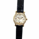 Chopard Happy Sport Black 274893-5002 Rose Gold with Black Leather Watch