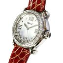 Chopard Happy Sport 278475-3037 Stainless Steel With Brown Leather Watch White Roman Dial