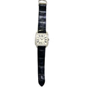 Cartier Santos Dumont Black WH100251 White Gold with Black Alligator Leather Watch