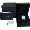 Piaget Altiplano 43mm G0A35131 Rose Gold with Brown Leather Watch Silver Dial