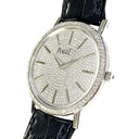 Piaget Altiplano 34mm G0A36128 White Gold with Black Crocodile Leather Watch Pave Diamond Dial 2018