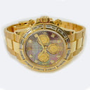 Rolex Cosmograph Daytona 40mm Oyster 116568BR Yellow Gold Watch Black MOP Diamond Dial 2012
