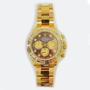 Rolex Cosmograph Daytona 40mm Oyster 116568BR Yellow Gold Watch Black MOP Diamond Dial 2012