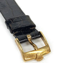Rolex Cellini 4083 Yellow Gold With Black Leather Watch Champagne Dial